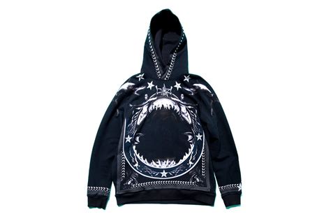 givenchy shark mouth mermaid hoodie